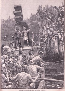 ローマの兵士がイギリスのAD 410を去る